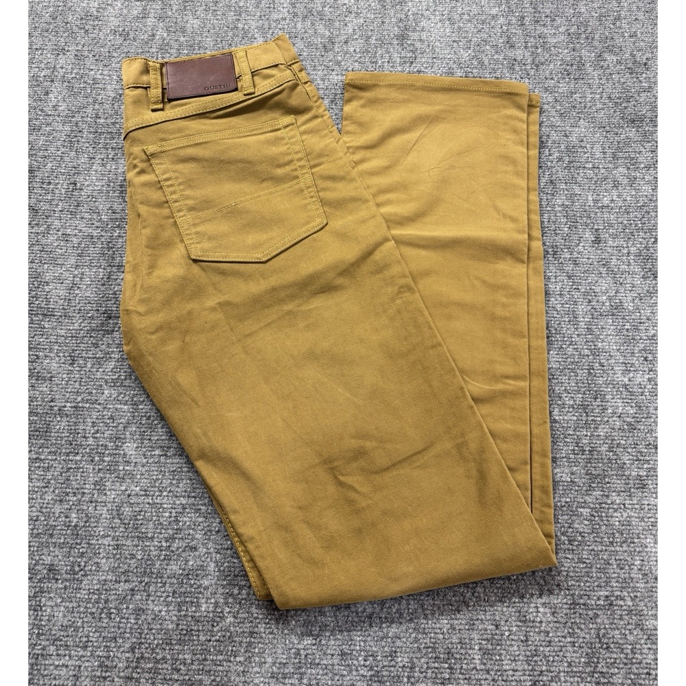 Gustin American Stretch Cotton Twill 5 Pocket Pants Khaki Tan Mens 32x33